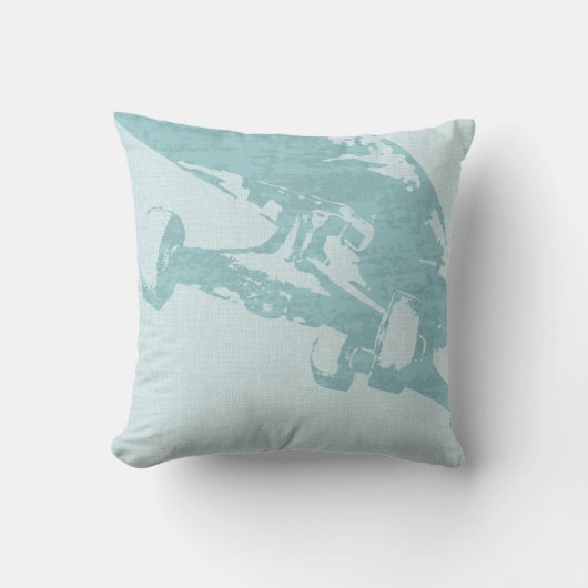 Shuvit押それスケートボードの枕Seafoamの青 クッション (正面)