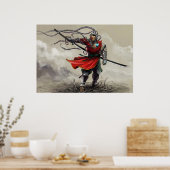 SHWANN: The Futuristic Samurai DJプリント ポスター (キッチン)