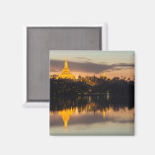 Shwedagon Pagoda, Myanmar, Yangon マグネット (正面/裏面)