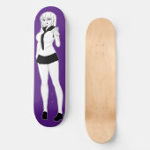 Shy Anime School Girl Skateboard Deck スケートボード (正面)
