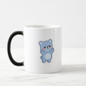 Shy Bear Minimal Kawaii Style モーフィングマグカップ (左)