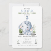 Shy Guy Elephant Birthday Invitation 招待状 (正面)