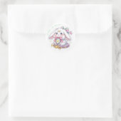 Shy Magic Bunny - Pastel Makeup Palette Kawaii 🐰✨ ラウンドシール (バッグ)