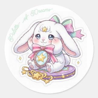 Shy Magic Bunny - Pastel Makeup Palette Kawaii 🐰✨ ラウンドシール