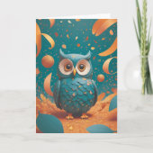 Shy owl suddenly Birthday カード (正面)