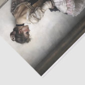 Shy Showgirl Dancer in Pink Ruffles Decoupage 薄葉紙 (詳細)