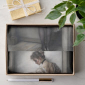 Shy Showgirl Dancer in Pink Ruffles Decoupage 薄葉紙 (ギフト)