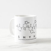 Shyheimペプチド名mug コーヒーマグカップ (正面左)