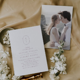 SHYLAHシンプルバラパープルフォト結婚ズ 招待状