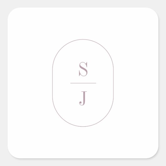 SHYLAHダスティバラボホミニマリスト結婚ズモノグラム スクエアシール (正面)