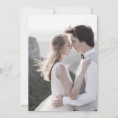 SHYLAHニュートラル金ゴールドエレガントクリーム結婚写真 招待状 (裏面)