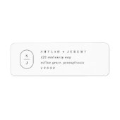 SHYLAHミニマルモダン差出人住所ラベル ラベル (正面)