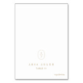 SHYLAH幾何学金ゴールドミニマルの結婚座席表 テーブルナンバー (正面)