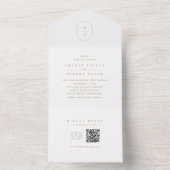 SHYLAH QRコード伝統的金ゴールドミニマル結婚の オールインワン招待状 (内側)