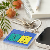 Si周期表名キーリング4 キーホルダー (正面右)