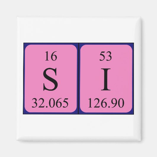 Si周期表名磁石1 マグネット (正面)