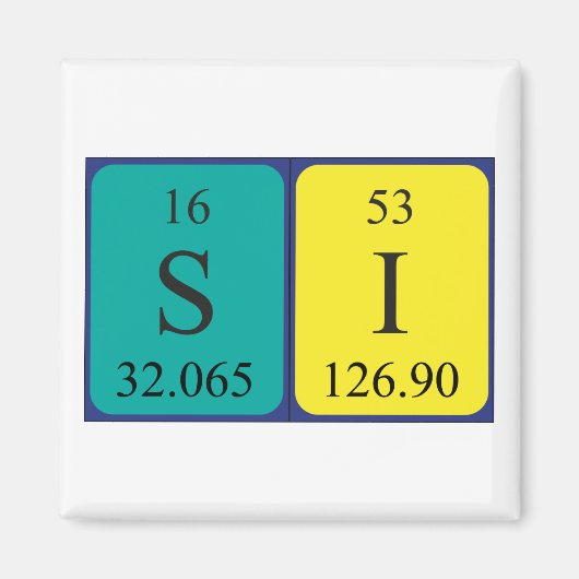 Si周期表名磁石2 マグネット (正面)