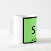 Si - シャム猫 化学周期表エレメント コーヒーマグカップ (正面左)