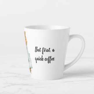 Si Hay Que Triunfar Grumpy Orange Cat Custom Quote カフェラテマグ