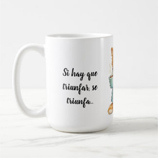 Si Hay Que Triunfar Grumpy Orange Cat Custom Quote コーヒーマグカップ