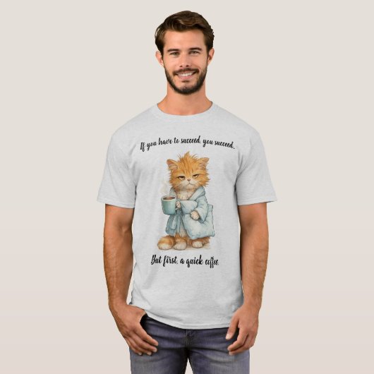 Si Hay Que Triunfar Grumpy Orange Cat Unisex Tシャツ (正面フル)