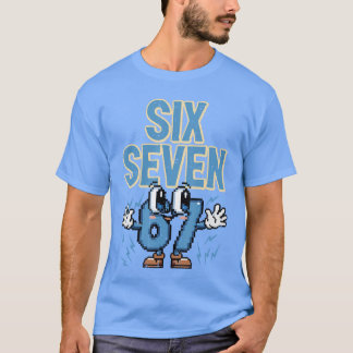 Si Seven 67 Eyes Funny 6 7 Meme Gen Alpha Boys Gir Tシャツ