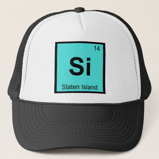 Si - Staten Island New York Chemistry City Symbol キャップ (正面)