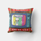 si tienes tv ahi te vez drawstringバッグ クッション (裏面)