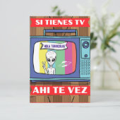 si tienes tv ahi te vez drawstringバッグ サンキューカード (スタンド正面)