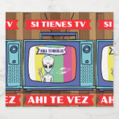 si tienes tv ahi te vez drawstringバッグ スパークリングワインラベル (シングルラベル)