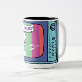 si tienes tv ahi te vez drawstringバッグ ツートーンマグカップ (正面右)