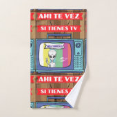 si tienes tv ahi te vez drawstringバッグ バスタオルセット (ハンドタオル)