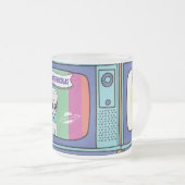 si tienes tv ahi te vez drawstringバッグ フロストグラスマグカップ (正面右)