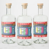 si tienes tv ahi te vez drawstringバッグ リキュールボトルラベル (ボトル)