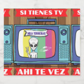 si tienes tv ahi te vez drawstringバッグ リキュールボトルラベル (シングルラベル)