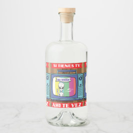 si tienes tv ahi te vez drawstringバッグ リキュールボトルラベル