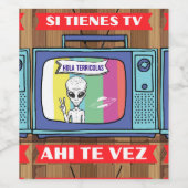 si tienes tv ahi te vez drawstringバッグ ワインラベル (シングルラベル)