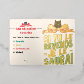 Si tu vends je saurais - Bday 箔グリーティングカード (外側レイダウン)