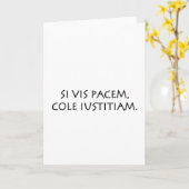 Si vis pacem cole iustiam カード (黄色い花)
