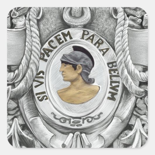 SI VIS PACEM PARA BELLUM スクエアシール (正面)