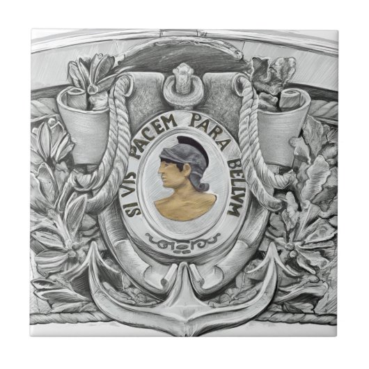 SI VIS PACEM PARA BELLUM タイル (正面)