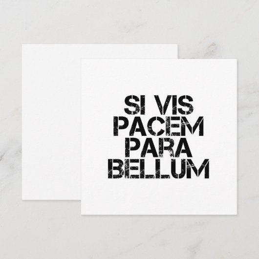 Si Vis Pacem Para Bellum 招待状 (正面/裏面)