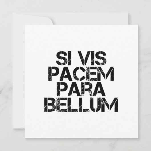 Si Vis Pacem Para Bellum 招待状 (正面)