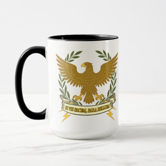 Si Vis Pacem, Para Bellum.. Eagle and lightning マグカップ (左)