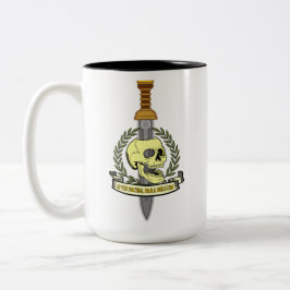 Si Vis Pacem, Para Bellum.. Skull ツートーンマグカップ