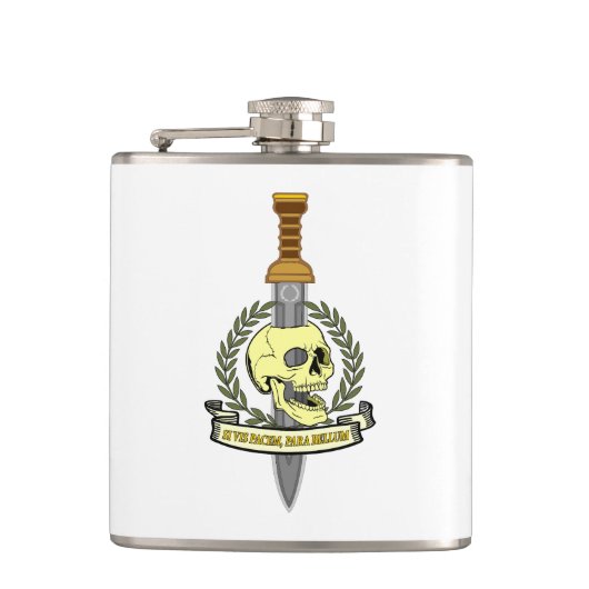 Si Vis Pacem, Para Bellum.. Skull フラスク (正面)