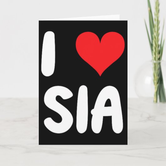 Sia - ハートが大好き カード (正面)