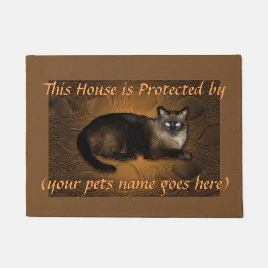 Siamese 18" x 24" Door Mat ドアマット (正面)