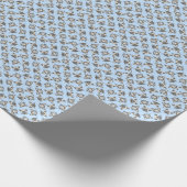 Siamese Blue Eyed Cat Faces Graphic Art Pattern ラッピングペーパー (角)