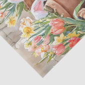 Siamese Bunny Cute Easter Cat with Tulips  薄葉紙 (詳細)